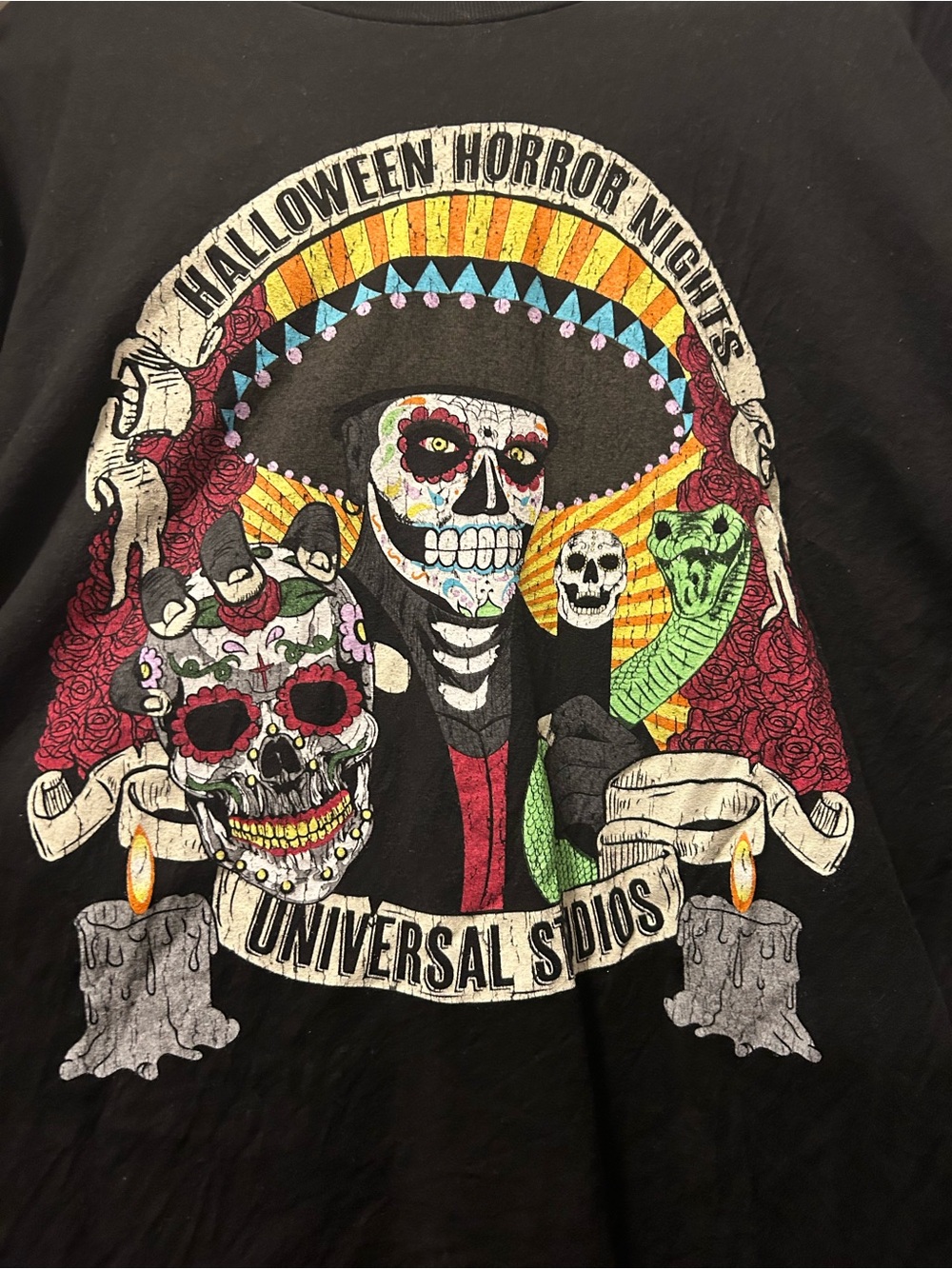 Halloween Horror Nights Universal Studios Skull Graphic Tee